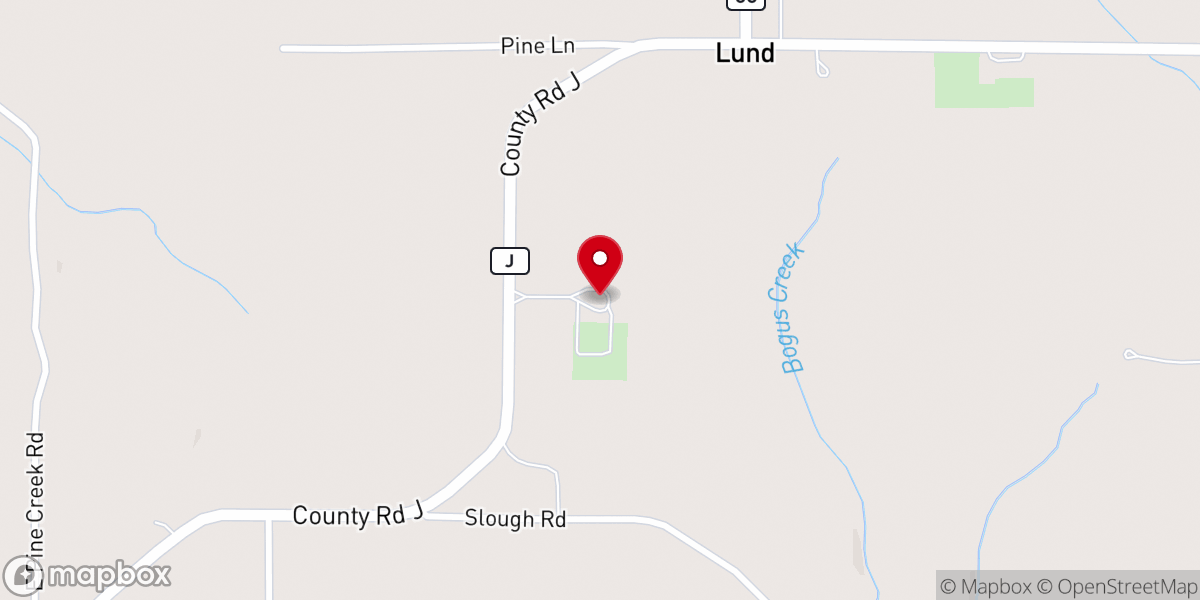 Map showing location of Sabylund Lutheran Church