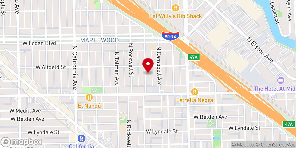 Map showing location of North Maplewood Church of God