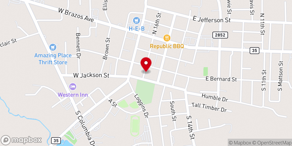 Map showing location of Columbia Methodist Church