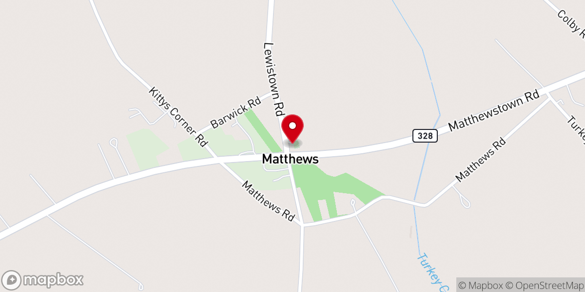 Map showing location of Kings Creek Church