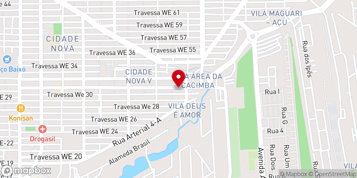 Map showing location of IBMA - Igreja Batista Missionária da Amazônia da C. Nova 5