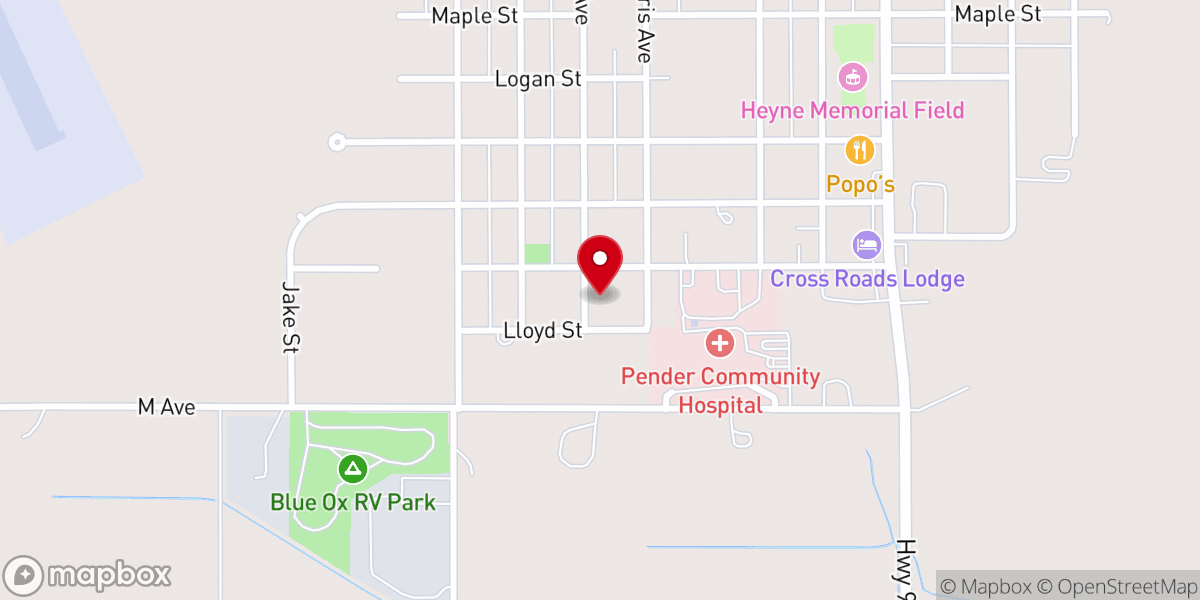 Map showing location of Cornerstone Assembly of God