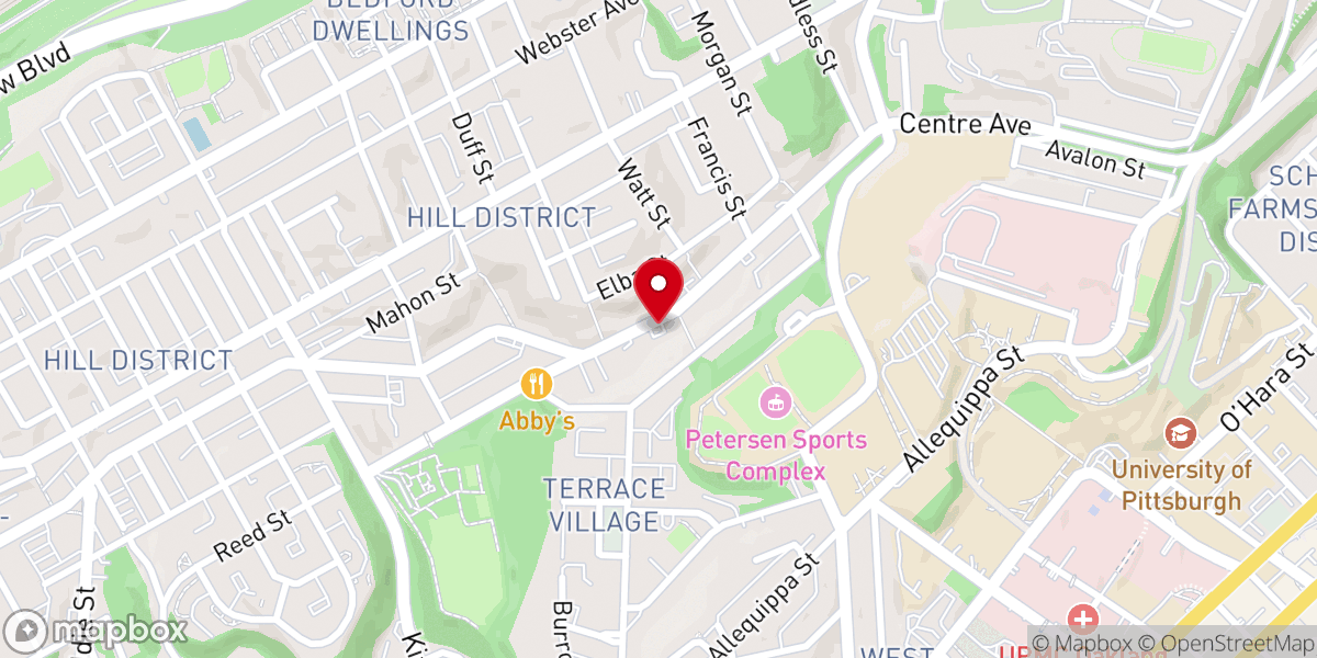 Map showing location of New Light Temple Baptist Church