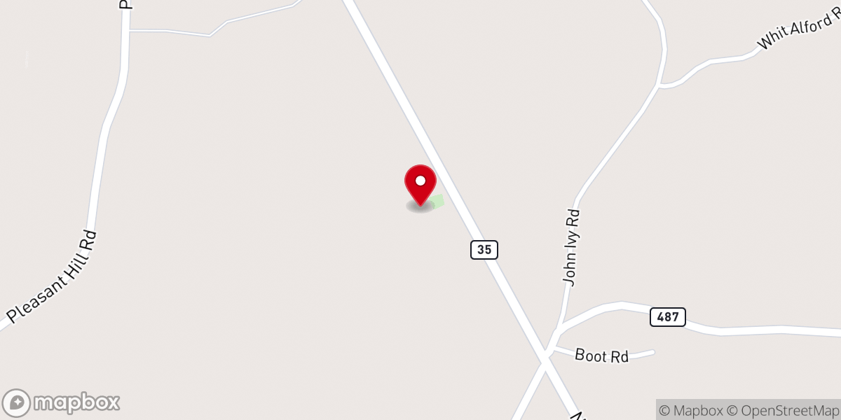 Map showing location of Pleasant Hill Church of God