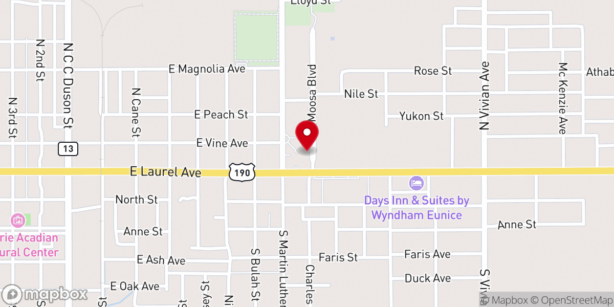 Map showing location of St Landry Parish Sheriff's Office