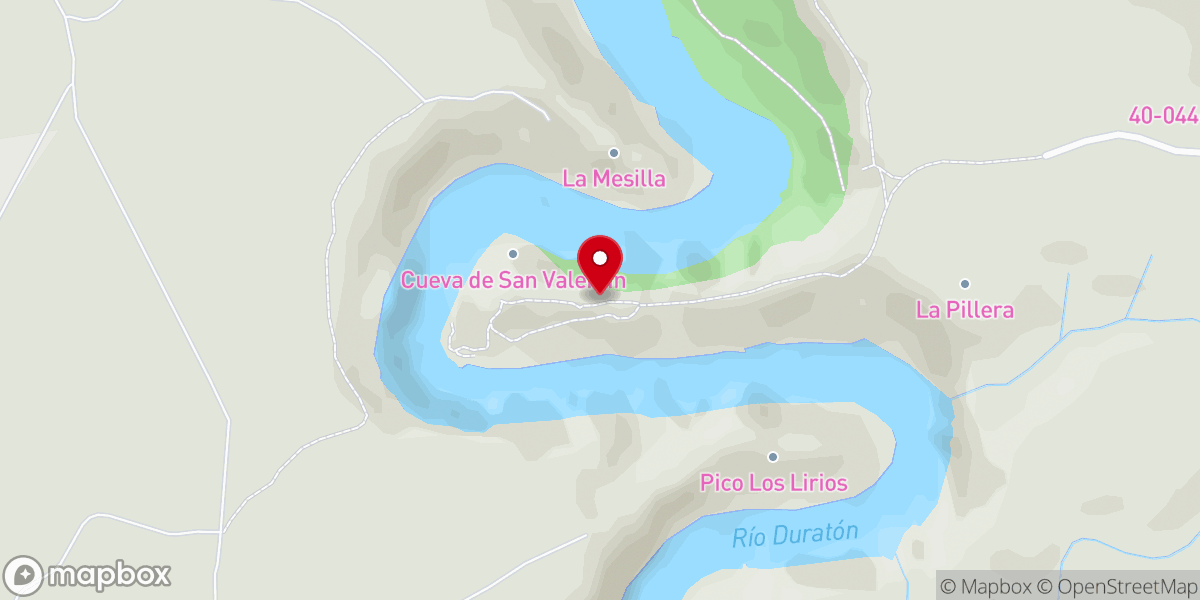 Map showing location of Ermita de San Frutos