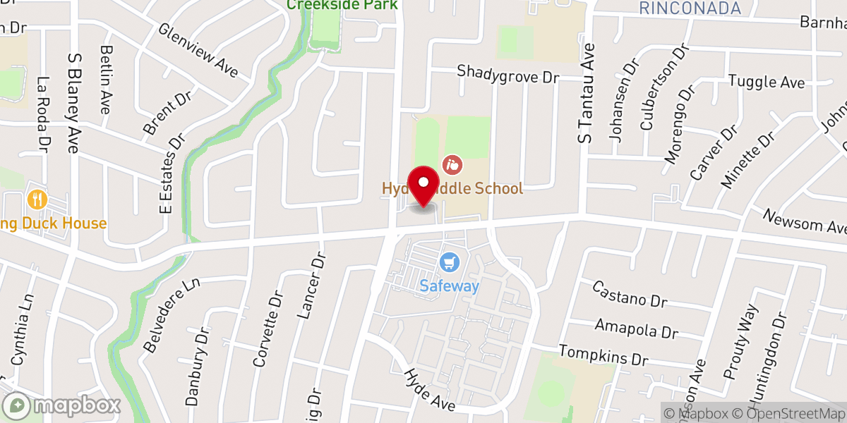 Map showing location of Service Worship