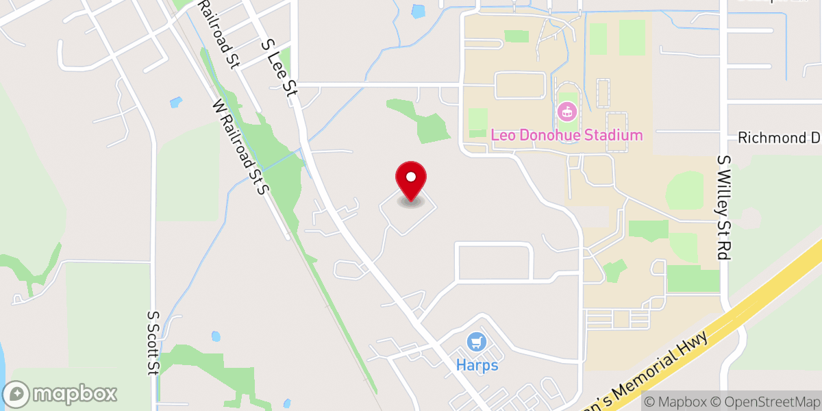 Map showing location of Fort Gibson Church of Christ