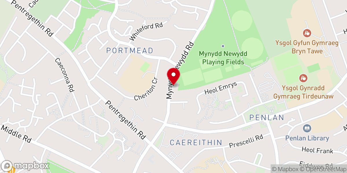 Map showing location of Cornerstone Church Centre