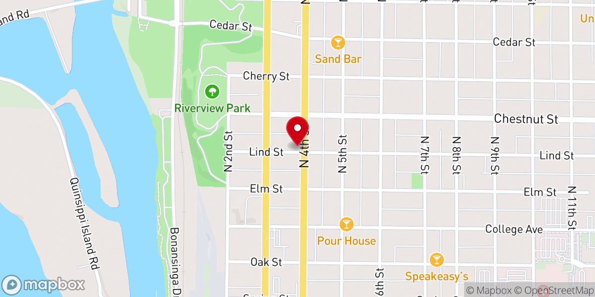 Map showing location of Gem City Baptist Church