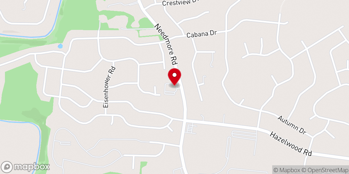 Map showing location of Mount Olive Missionary Baptist Church