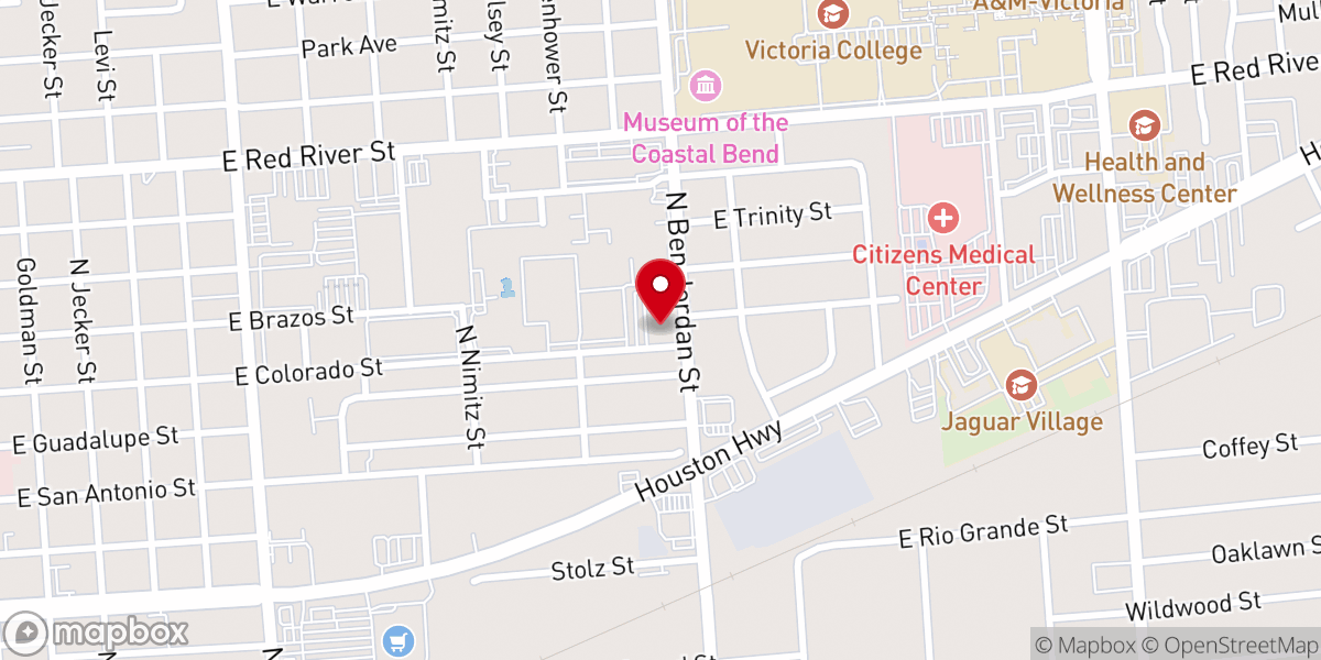 Map showing location of First Christian Church