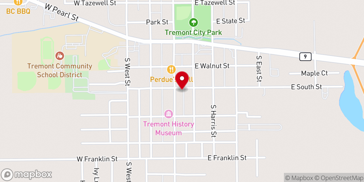 Map showing location of Tremont Food Pantry