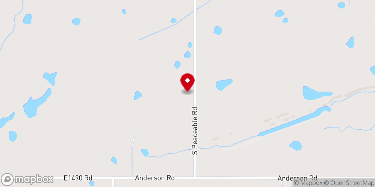 Map showing location of Peaceable Valley Church