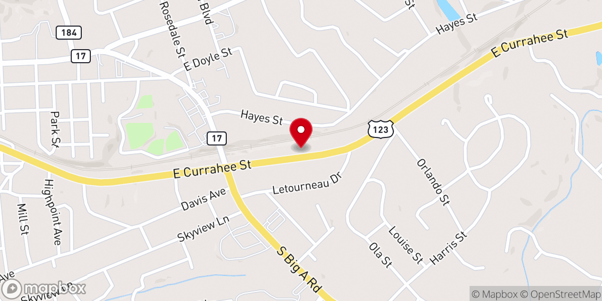 Map showing location of Lifepointe Church