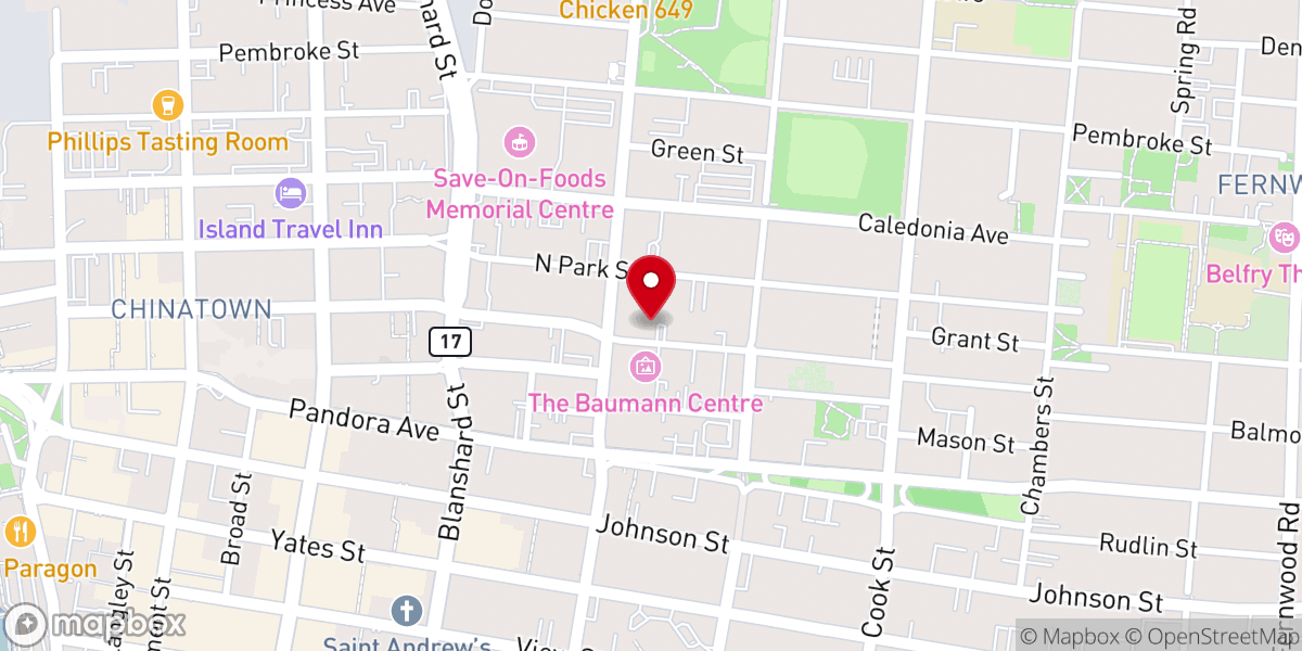 Map showing location of First Metropolitan United Church