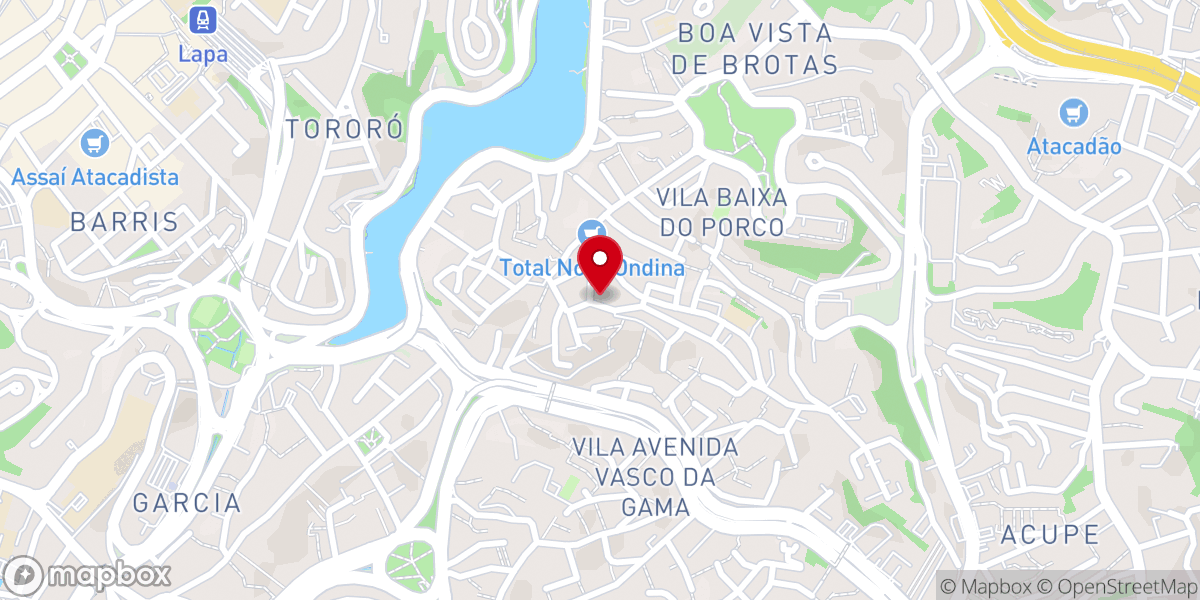 Map showing location of Assembleia de Deus em Salvador - Engenho Velho de Brotas