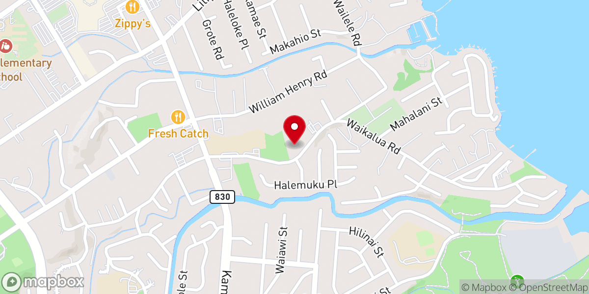 Map showing location of Parker United Methodist Church