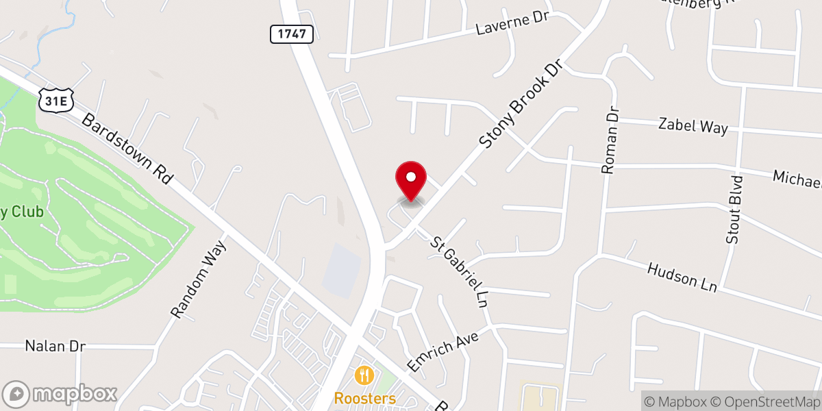 Map showing location of Calvary Church of the Nazarene