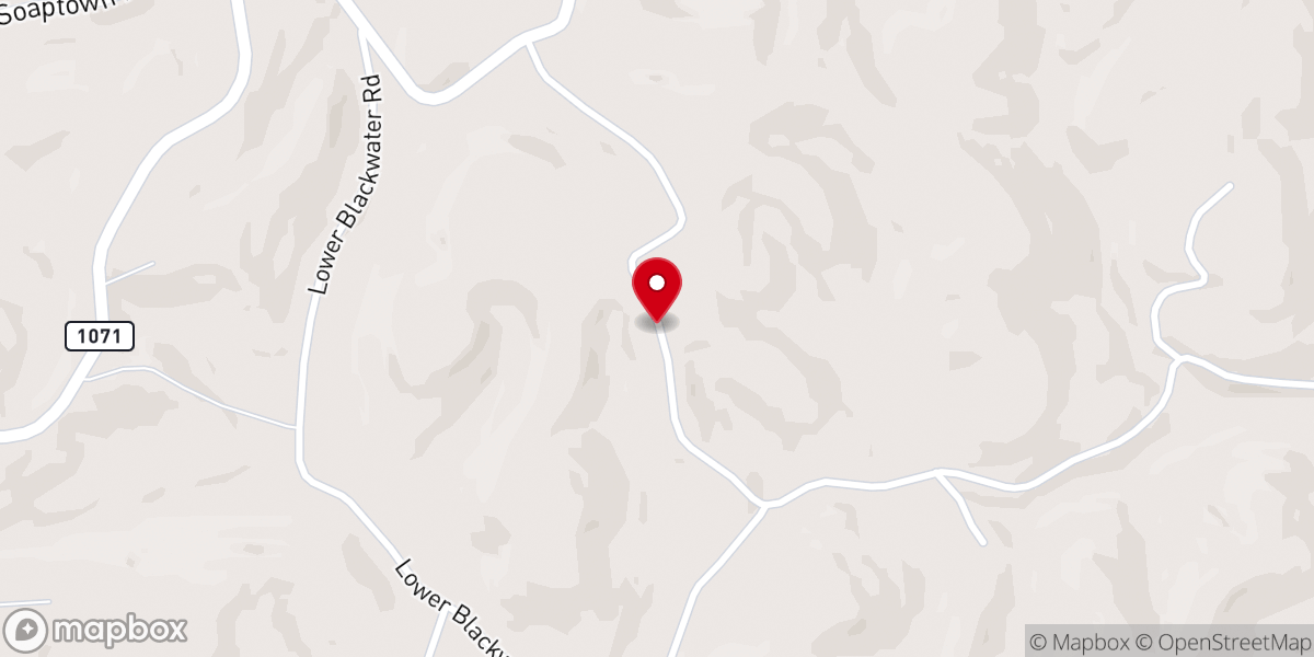 Map showing location of Upper Blackwater Church