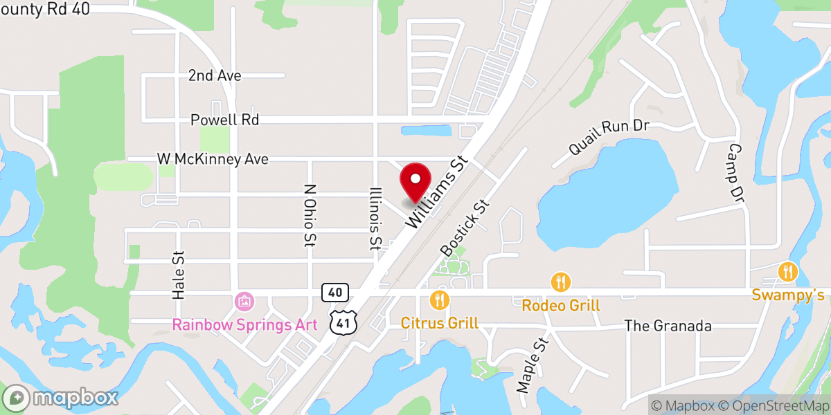 Map showing location of First Bethel Baptist Church