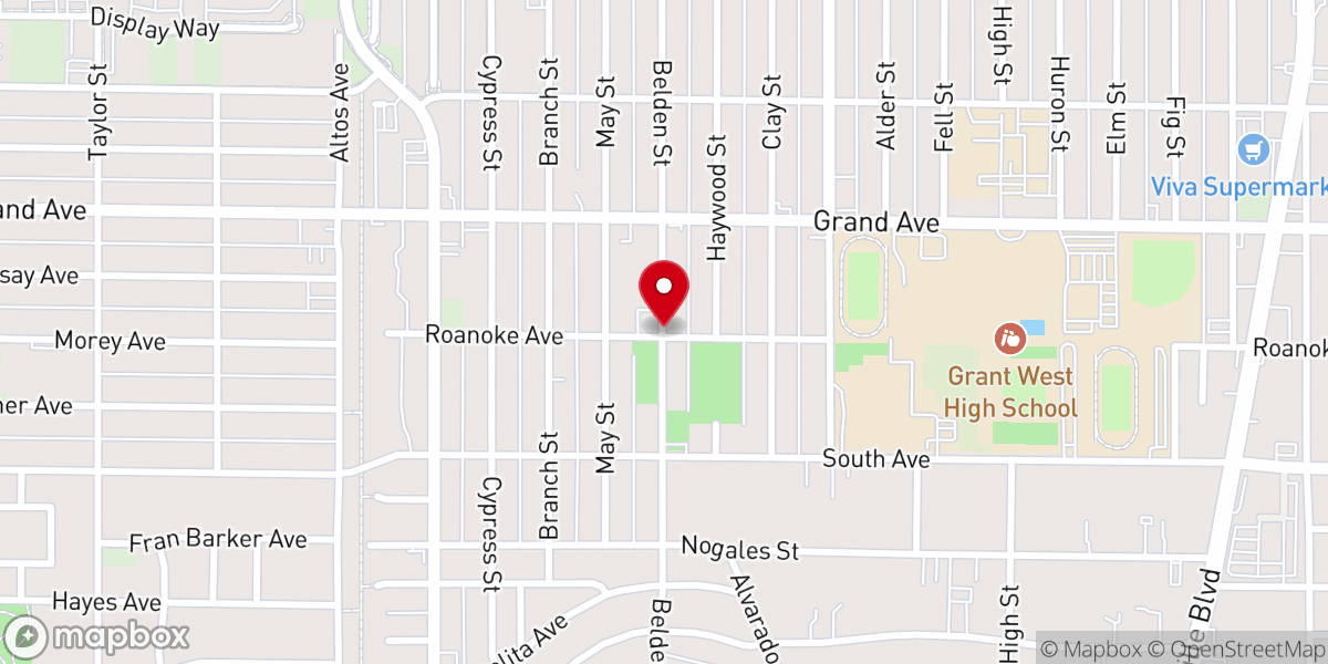 Map showing location of True Holiness Church of God in Christ