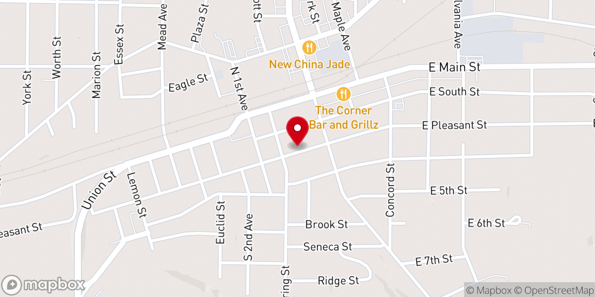 Map showing location of St. Elizabeth Parish Center