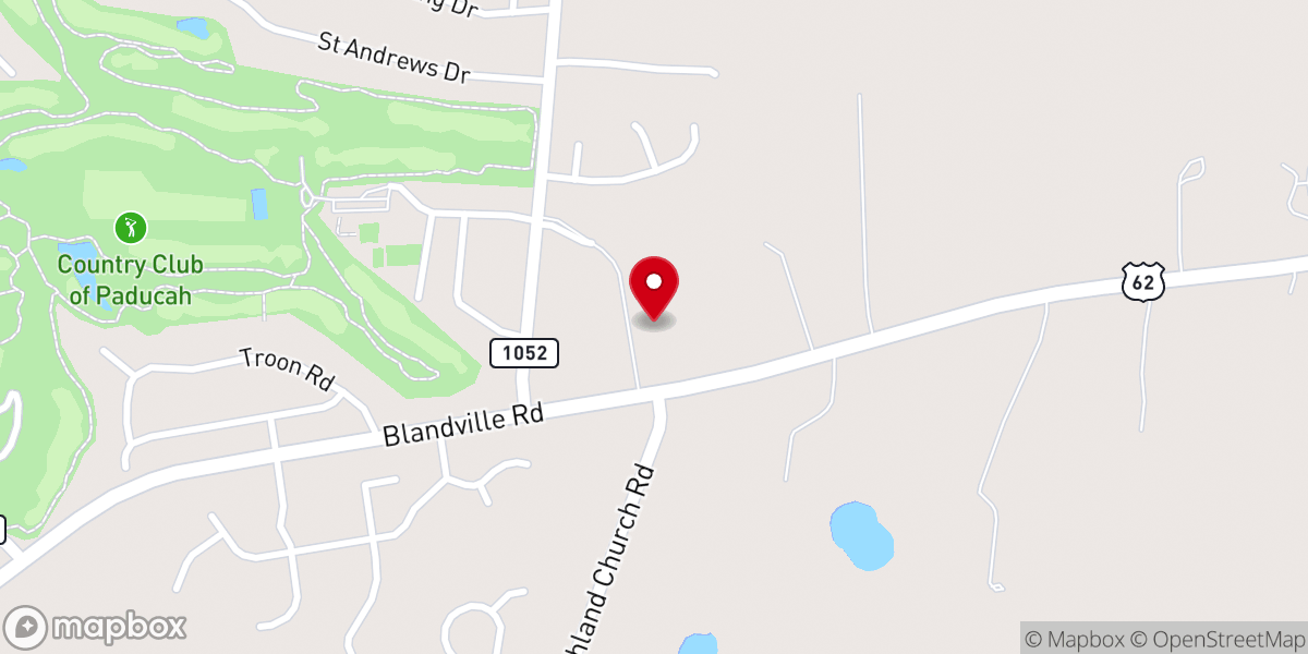 Map showing location of Trinity United Methodist Church