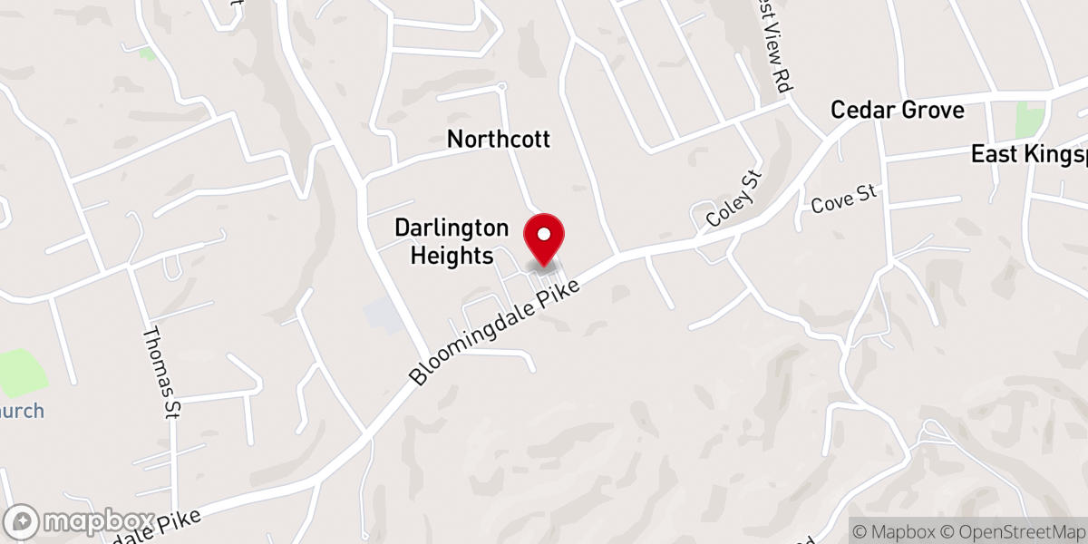 Map showing location of Tabernacle Baptist Church