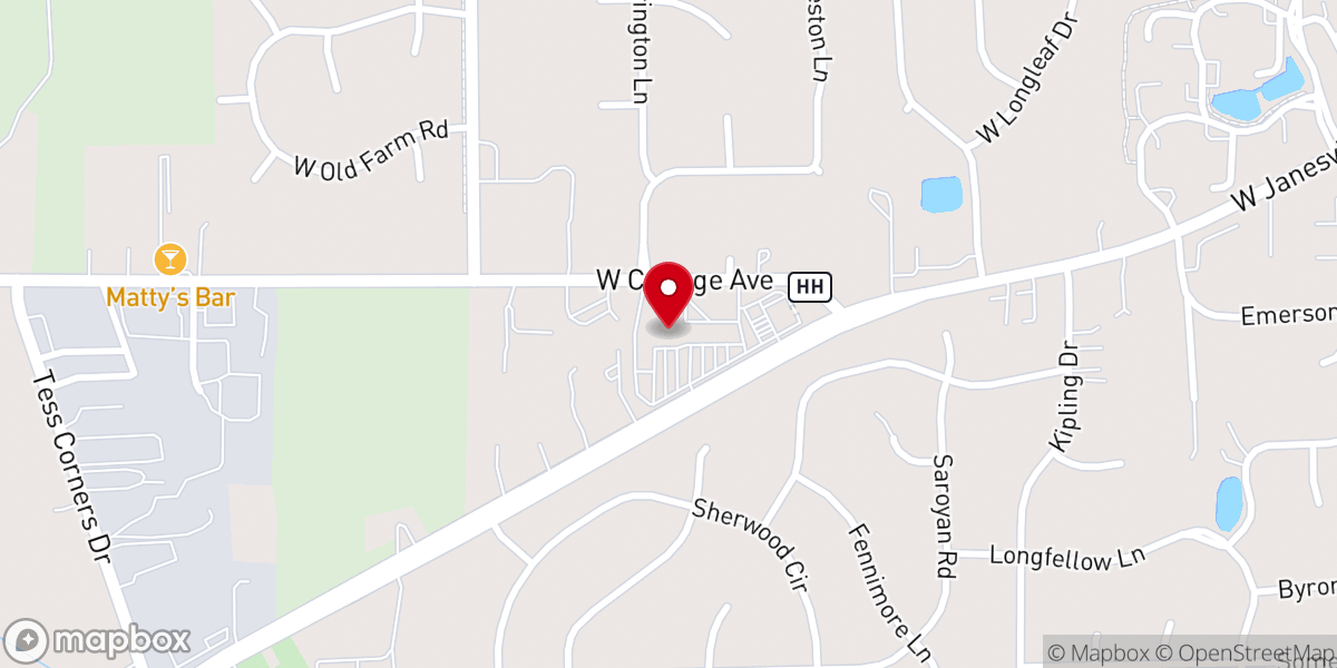 Map showing location of Lakepoint Church