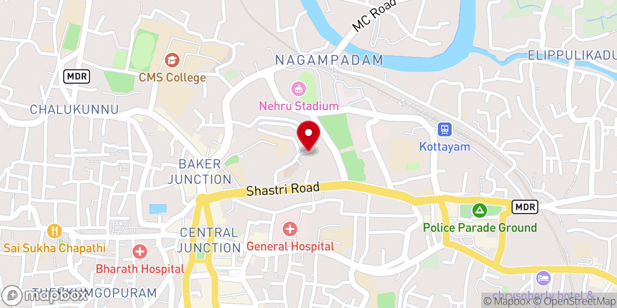 Map showing location of St. Thomas Syriac Malankara Catholic Church