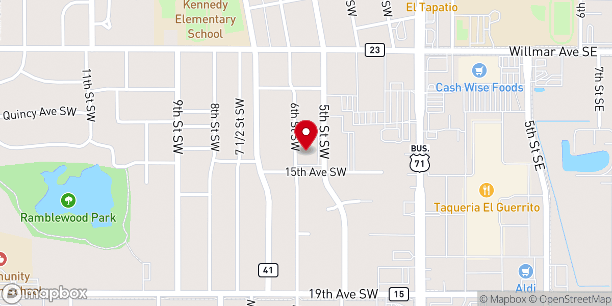 Map showing location of Redeemer Lutheran Church & Preschool