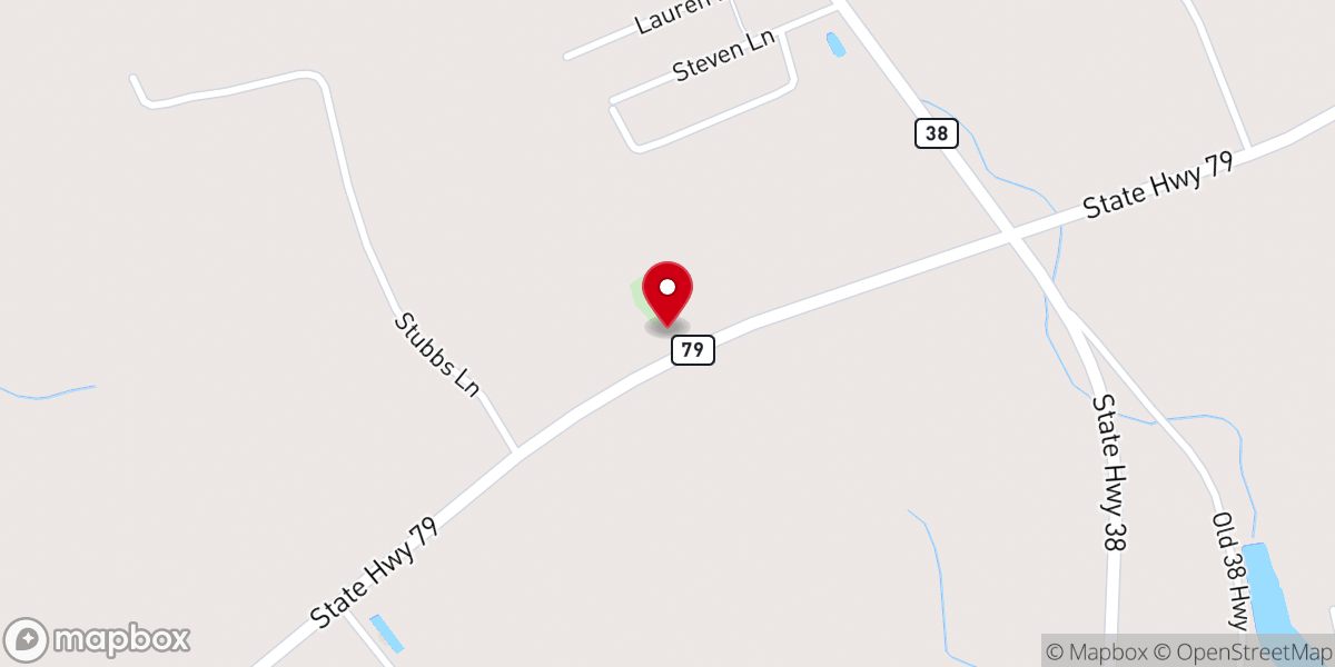 Map showing location of New Hill Church