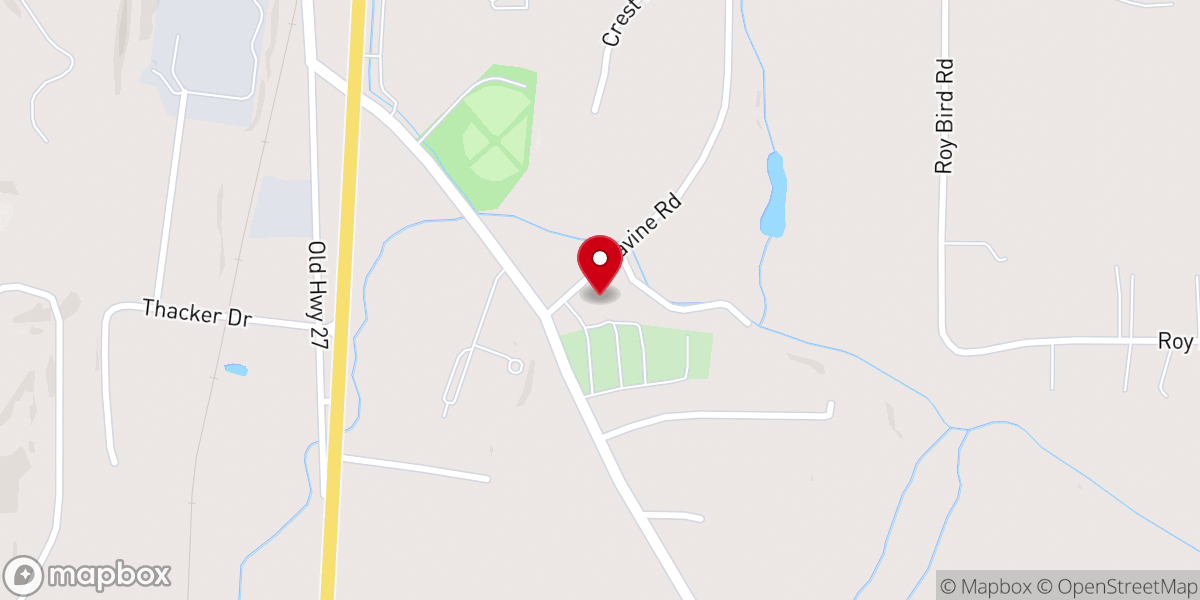 Map showing location of Rock Spring Methodist Church