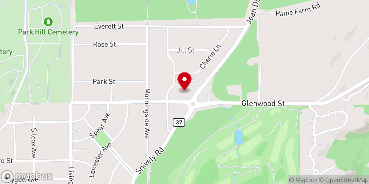Map showing location of Lakeview Covenant Church