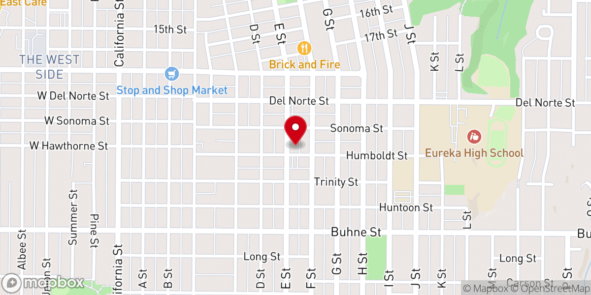 Map showing location of Eureka Church of the Nazarene