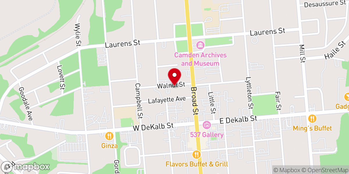 Map showing location of Prayer Ministry