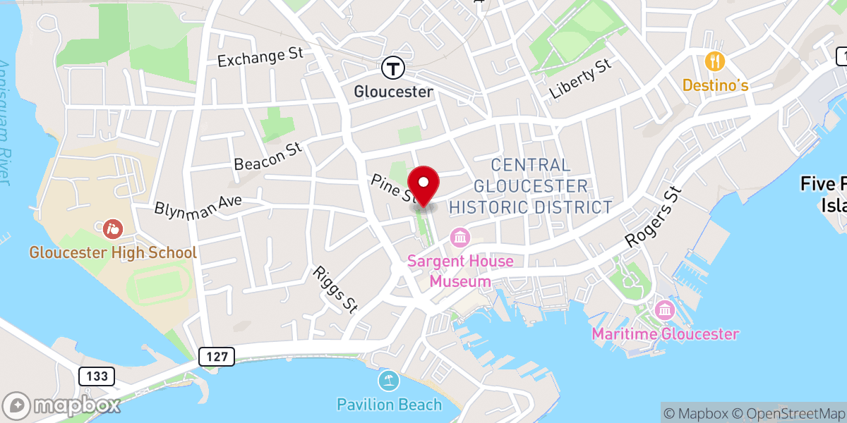 Map showing location of Music On Meetinghouse Green