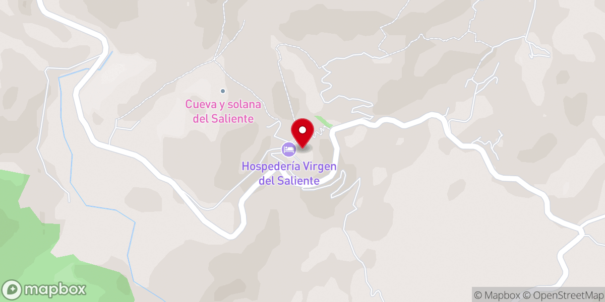 Map showing location of Santuario de Nuestra Señora del Saliente