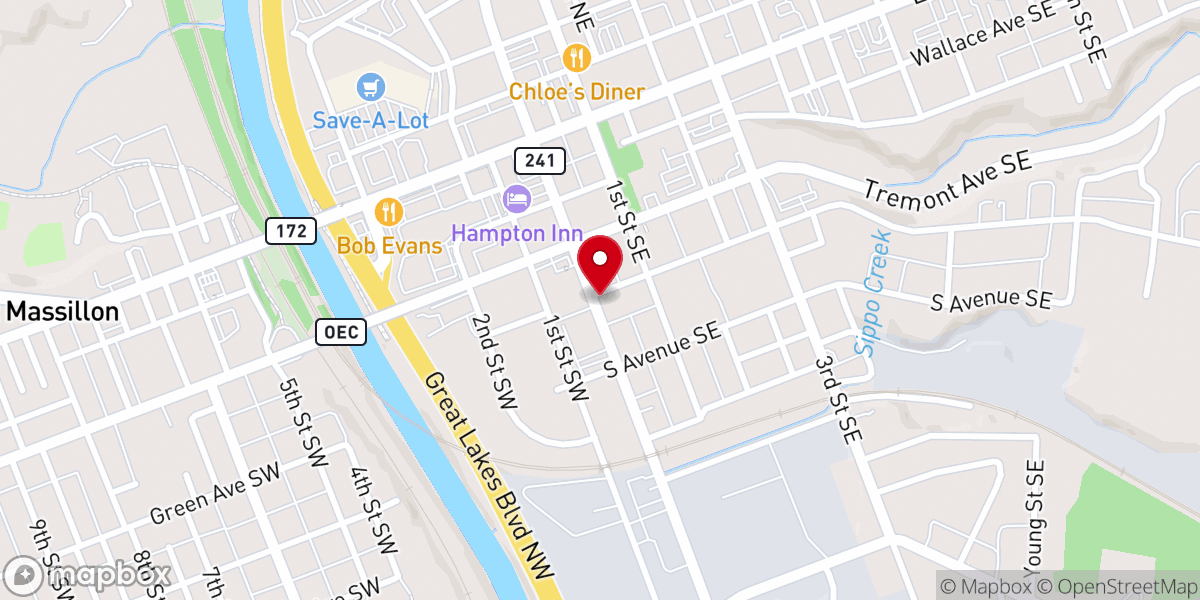 Map showing location of Massillon Connections