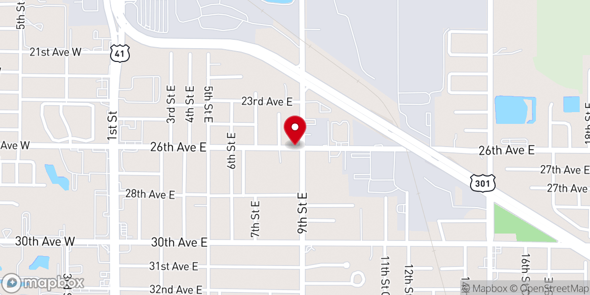 Map showing location of The Food Bank of Manatee