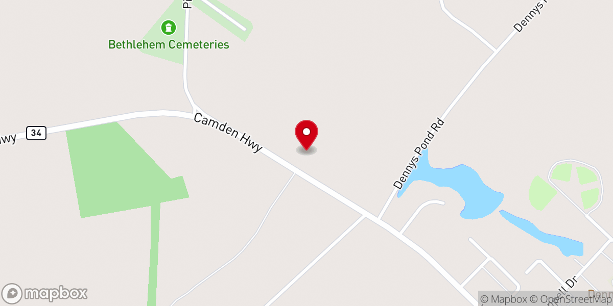 Map showing location of MT Calvary Missionary Baptist Church