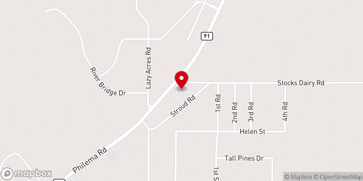 Map showing location of Philema Road Baptist Church