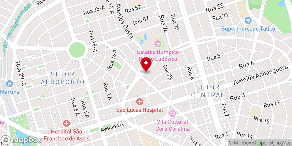 Map showing location of Catedral Bethesda