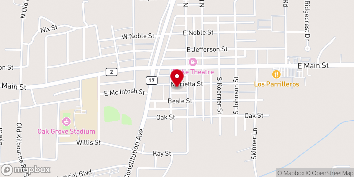 Map showing location of First Church Of God Family Life Center