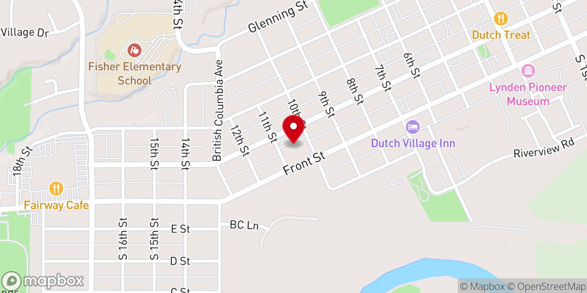 Map showing location of First Christian Reformed Church