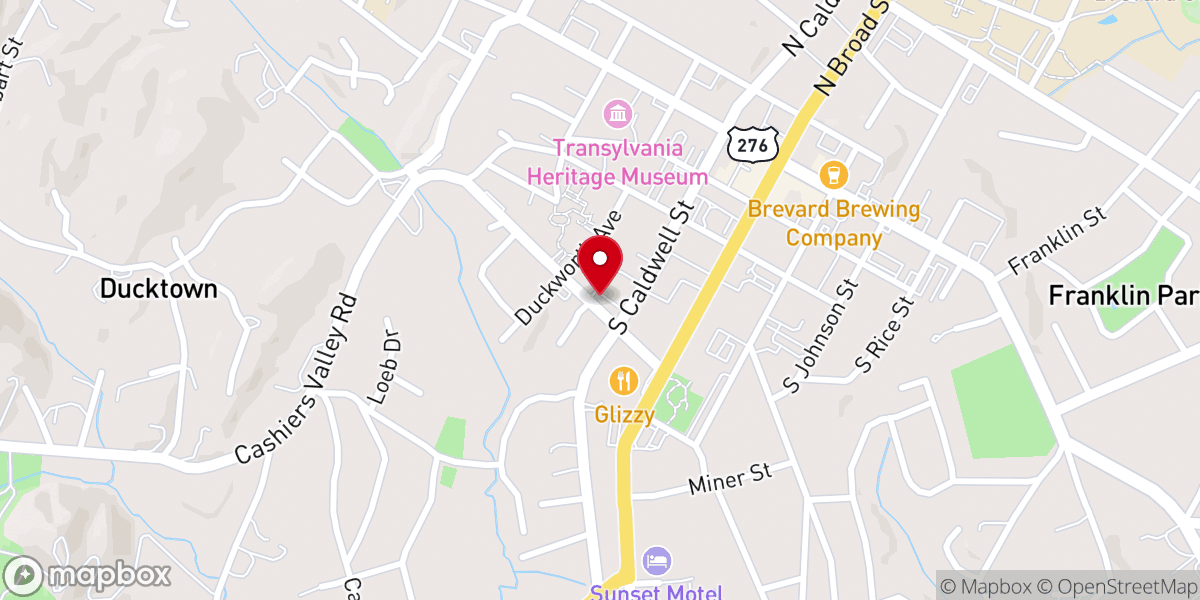 Map showing location of The Haven of Transylvania County