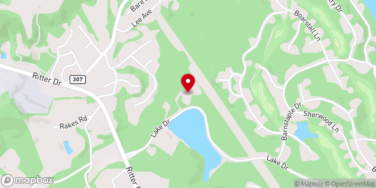 Map showing location of Glade Creek Church