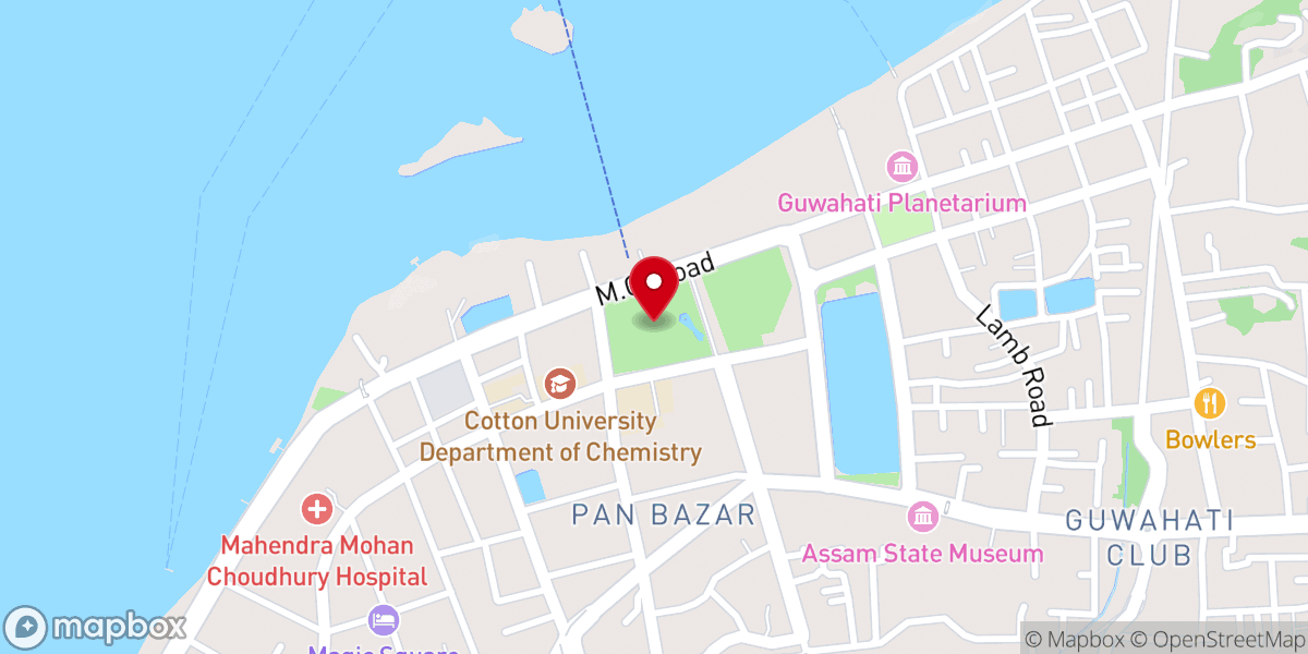 Map showing location of C.N.I Christ Church, Guwahati (খ্ৰীষ্টান গীৰ্জাঘৰ)