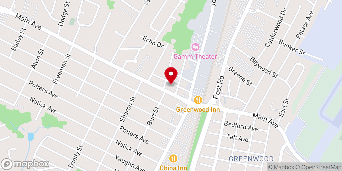 Map showing location of Presbyterian Women, Greenwood Community Church